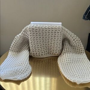 Handmade Crochet off shoulder cropped sweater
